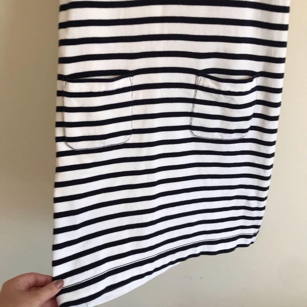 Kate Spade | Cotton Jersey Lace Up Stripe Dress - Picture 3 of 8